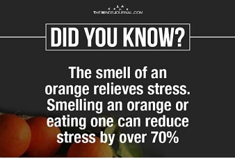 orange smell relieves stress