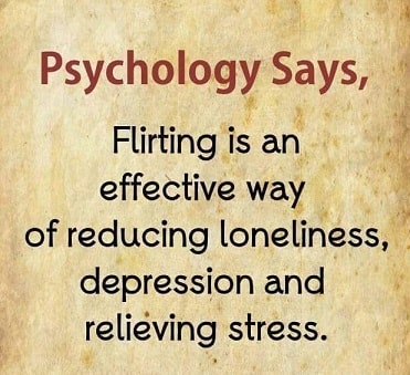 flirting is an effective way to reduce stress and loneliness