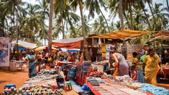 anjuna flea market goa for explorer and shopaholics